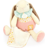 Doudou Darčeková sada ružová Zajačik Ciboulette s dečkou 28 cm