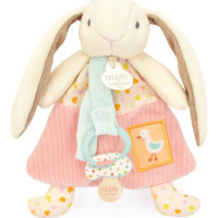 Doudou Darčeková sada Hračka s úchytom na cumlík Zajačik Ciboulette 19 cm