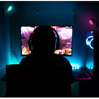 Solight LED nabíjací RGB svetlo, diaľkový ovládač, Li-Ion, USB-C