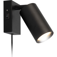 Solight nástenná lampička CELE, 1x GU10, čierna