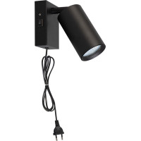 Solight nástenná lampička CELE, 1x GU10, čierna