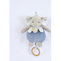 Doudou Plyšový slon hrajúci melódiu 20 cm