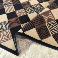 Kusový koberec ALPHA Squares - hnedý