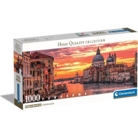 CLEMENTONI Panoramatické puzzle Kanál Grande Benátky 1000 dielikov