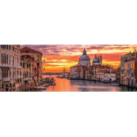 CLEMENTONI Panoramatické puzzle Kanál Grande Benátky 1000 dielikov