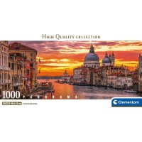 CLEMENTONI Panoramatické puzzle Kanál Grande Benátky 1000 dielikov