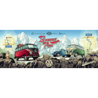 RAVENSBURGER Panoramatické puzzle Cez Alpy s VW 1000 dielikov