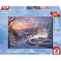 SCHMIDT Puzzle Disney: Popoluška s princom na Vianoce 1000 dielikov