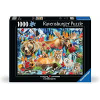 RAVENSBURGER Puzzle Divoké šelmy Kanady 1000 dielikov