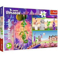 TREFL Puzzle Hokus pokus Diplodokus MAXI 24 dielikov