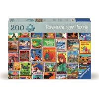RAVENSBURGER Puzzle Známky z rôznych kútov sveta 200 dielikov