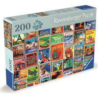 RAVENSBURGER Puzzle Známky z rôznych kútov sveta 200 dielikov