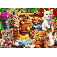 BLUEBIRD Puzzle Mačiatka v kôlni 104 dielikov
