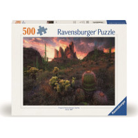RAVENSBURGER Puzzle Kaktusy za súmraku 500 dielikov