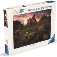 RAVENSBURGER Puzzle Kaktusy za súmraku 500 dielikov