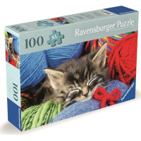 RAVENSBURGER Puzzle Mačka v klbku XXL 100 dielikov