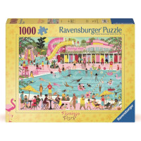 RAVENSBURGER Puzzle Radovánky pri bazéne 1000 dielikov