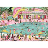 RAVENSBURGER Puzzle Radovánky pri bazéne 1000 dielikov