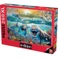 ANATOLIAN Puzzle Smejúca sa delfíny XL 260 dielikov