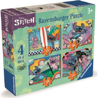 RAVENSBURGER Puzzle Disney: Stitch: Zábavné aktivity 4v1 (12,16,20,24 dielikov)