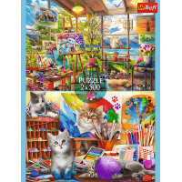 TREFL Puzzle Umenie maľovanie 2x500 dielikov