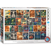 EUROGRAPHICS Puzzle Vintage plagáty Mimozemšťania 1000 dielikov