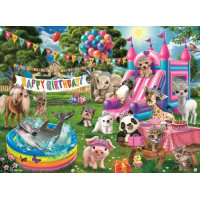 RAVENSBURGER Puzzle Zvieracia narodeninová párty XXL 100 dielikov