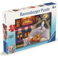 RAVENSBURGER Puzzle Pizza pre mačku - rozmanitosť chutí 35 dielikov