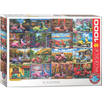 EUROGRAPHICS Puzzle 16 skútrov 1000 dielikov