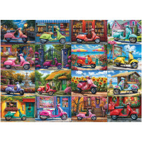EUROGRAPHICS Puzzle 16 skútrov 1000 dielikov