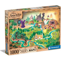 CLEMENTONI Puzzle Story Maps: Snehulienka 1000 dielikov