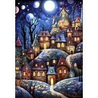 ALIPSON Puzzle Dedinka pri splne 1000 dielikov