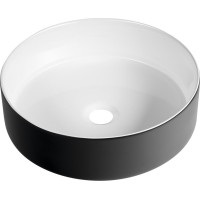 Sapho FIASTRA keramické umývadlo na dosku, Ø 40cm, čierna mat FT801B