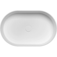 Sapho THIN umývadlo na dosku, Rockstone, 55x35cm, biela mat WN205