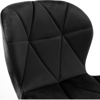 Detská otočná stolička SPINER Velvet - čierna