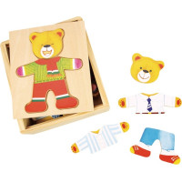 Bigjigs Toys Oblékací puzzle Pán medveď