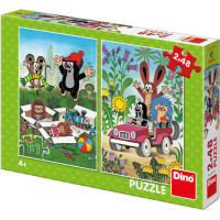 Dino Puzzle Krtko sa raduje 2x48 dielikov