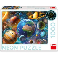 Dino Puzzle Planéty neón 1000 dielikov