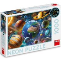 Dino Puzzle Planéty neón 1000 dielikov