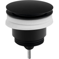 Omp Tea Umývadlová výpusť 5/4“, click-clack, veľká zátka, 10-45mm, čierna mat 7532.310.5X