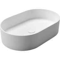 Sapho THIN umývadlo na dosku, Rockstone, 55x35cm, biela mat WN205