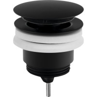 Omp Tea Umývadlová výpusť 5/4“, click-clack, veľká zátka, 10-45mm, čierna mat 7532.310.5X