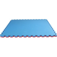 Penový koberec Champion 100,5x100,5x4cm - modročervený