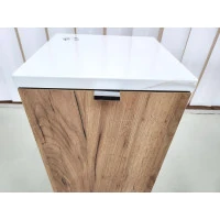 ZOSTAVNÉ: Kúpeľňová závesná skrinka KAPA dub zlatý - nízka spodná s košom na bielizeň