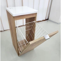 ZOSTAVNÉ: Kúpeľňová závesná skrinka KAPA dub zlatý - nízka spodná s košom na bielizeň