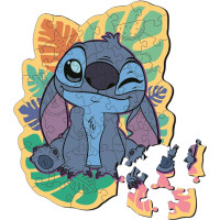 TREFL Drevené obrysové puzzle Stitch 50 dielikov