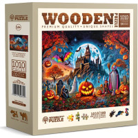 WOODEN CITY Drevené puzzle Halloweenska tekvica 1010 dielikov