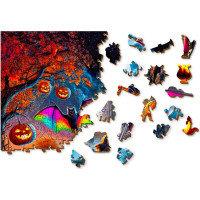 WOODEN CITY Drevené puzzle Halloweenska tekvica 1010 dielikov