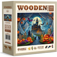 WOODEN CITY Drevené puzzle Halloweensky hrad 1010 dielikov