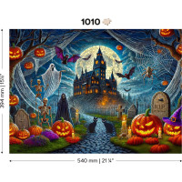 WOODEN CITY Drevené puzzle Halloweensky hrad 1010 dielikov